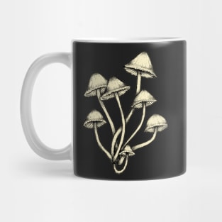 Tall Mushrooms || Mustard Yellow Mug